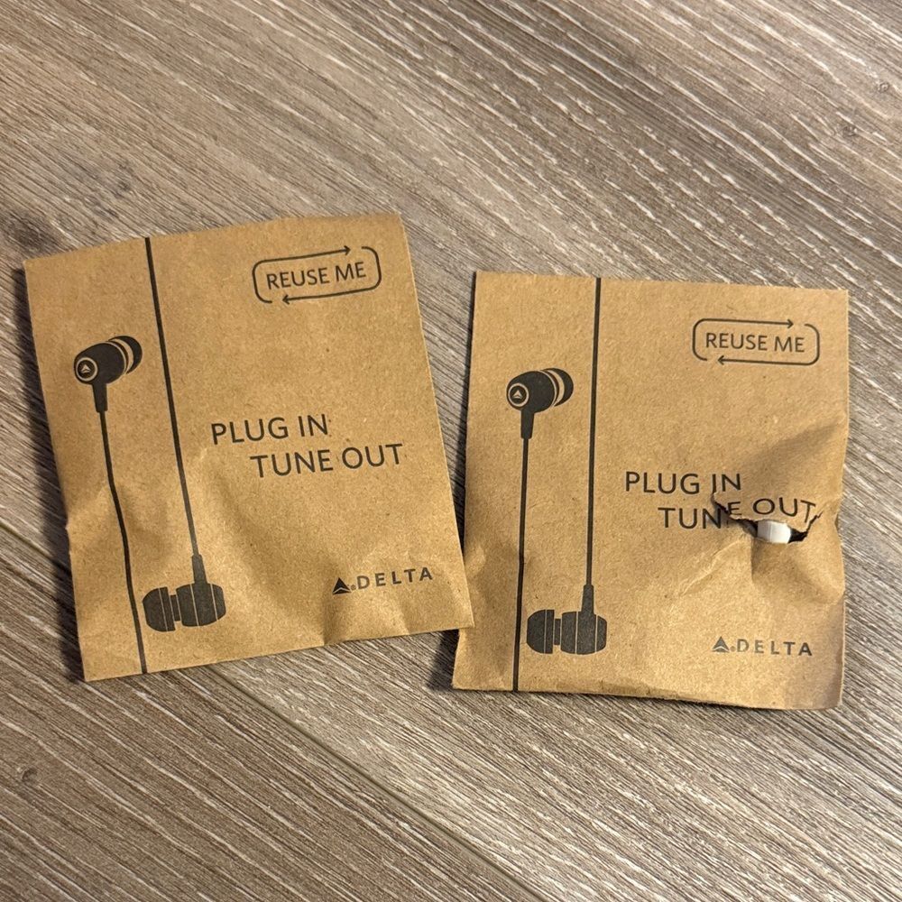 Delta Black Earbud Headphones